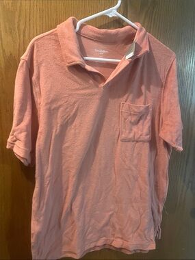 Goodfellow & Co Salmon Terry Polo with Chest Pocket